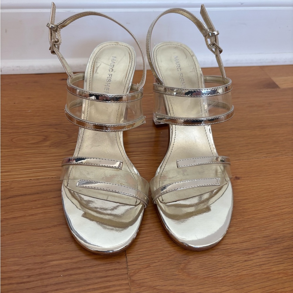 Marc Fisher Gold Sandal